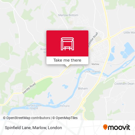 Spinfield Lane, Marlow map