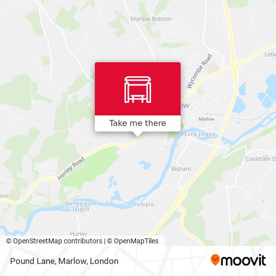 Pound Lane, Marlow map