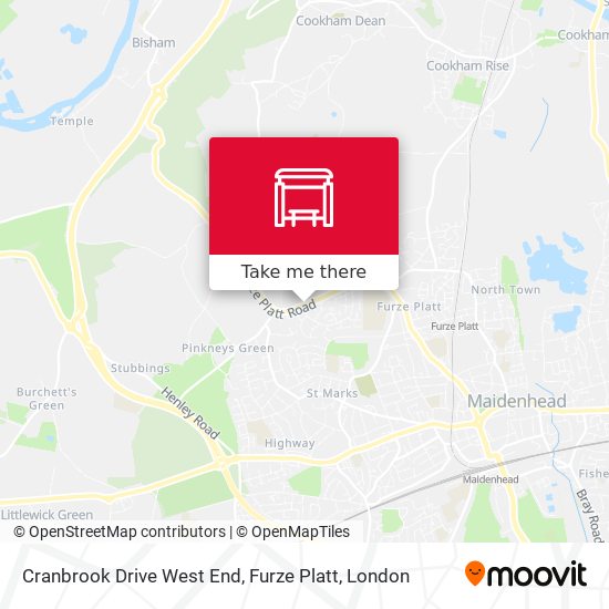 Cranbrook Drive West End, Furze Platt map