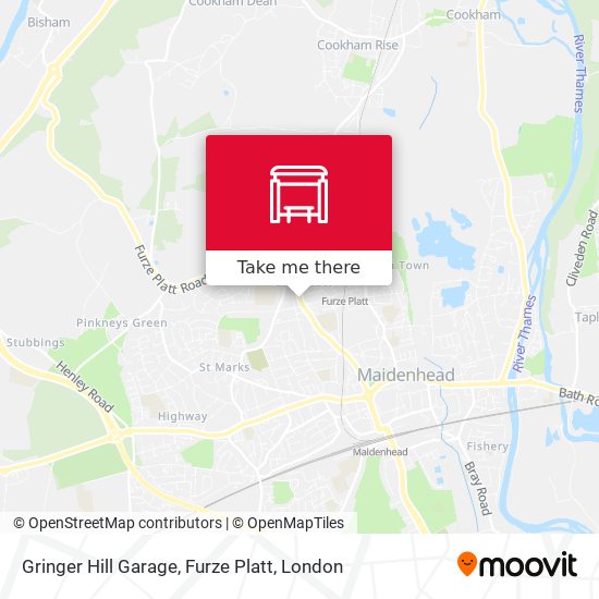 Gringer Hill Garage, Furze Platt map