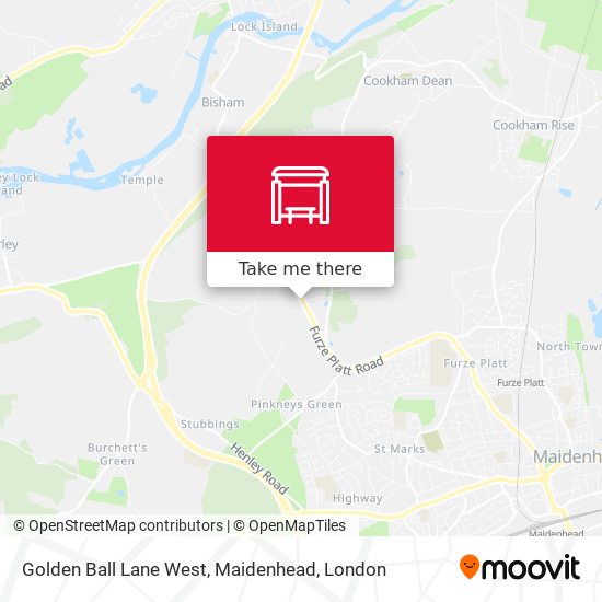 Golden Ball Lane West, Maidenhead map