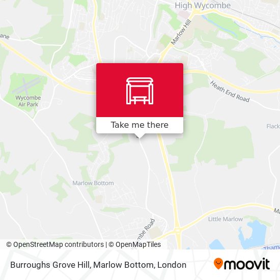 Burroughs Grove Hill, Marlow Bottom map