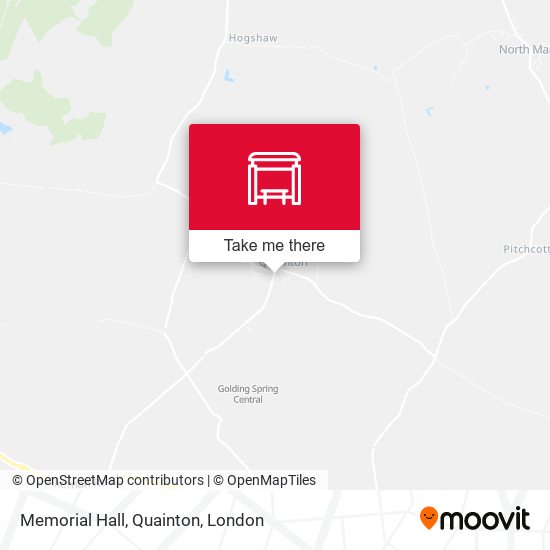 Memorial Hall, Quainton map