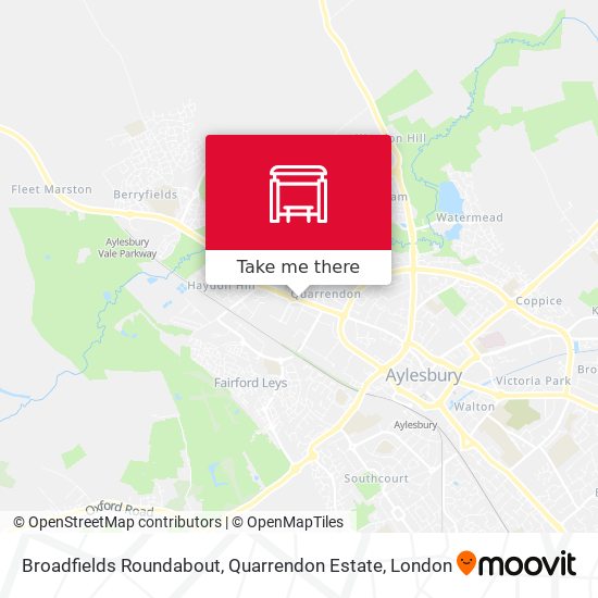 Broadfields Roundabout, Quarrendon Estate map