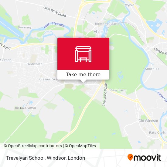 Trevelyan School, Windsor map