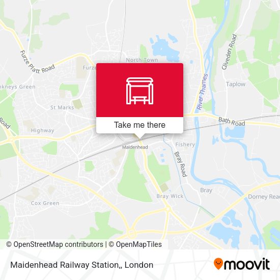 Maidenhead Railway Station, map