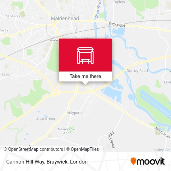 Cannon Hill Way, Braywick map