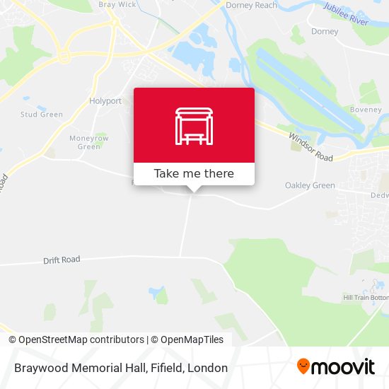 Braywood Memorial Hall, Fifield map