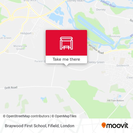Braywood First School, Fifield map