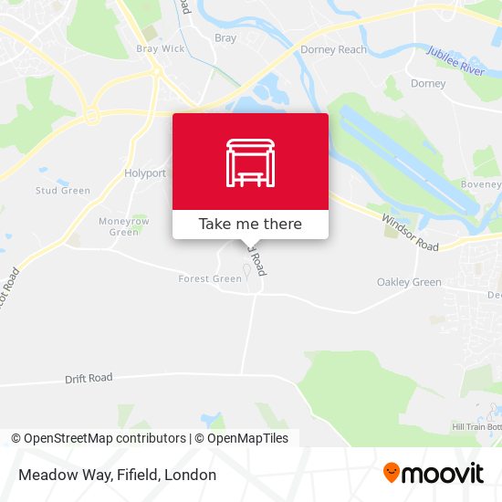 Meadow Way, Fifield map