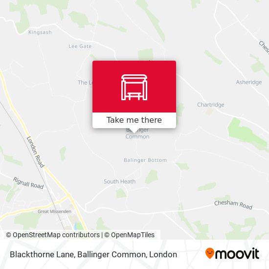 Blackthorne Lane, Ballinger Common map