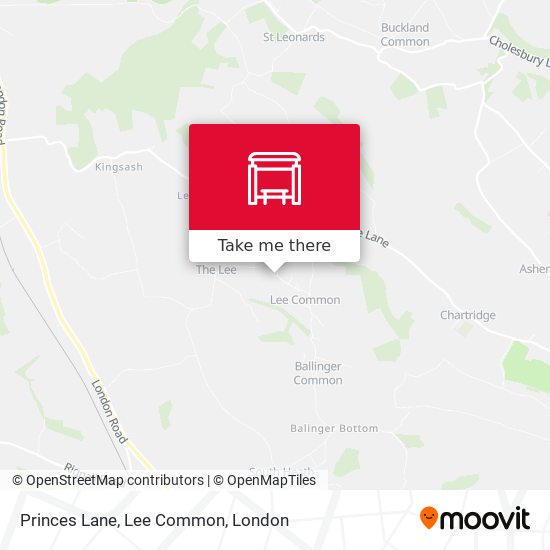 Princes Lane, Lee Common map