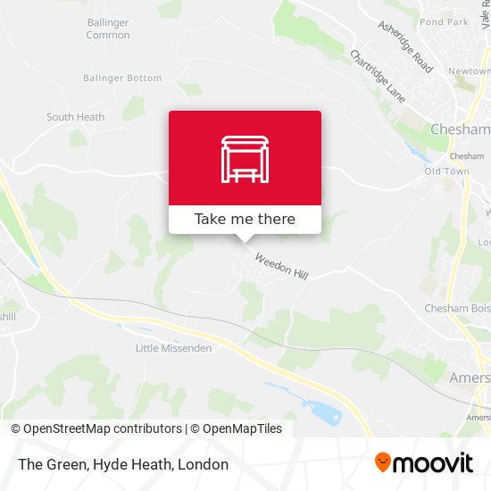 The Green, Hyde Heath map