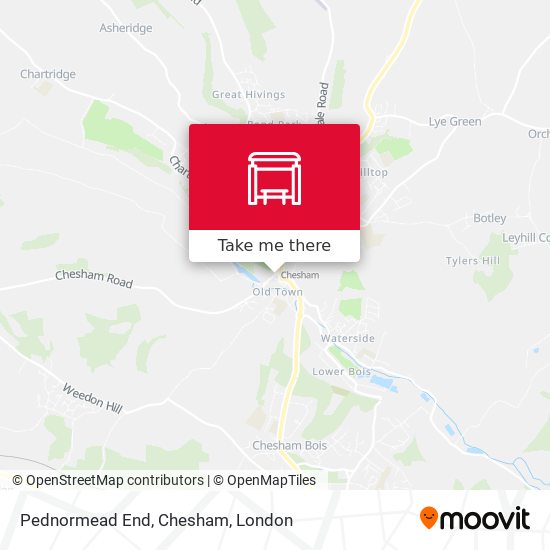 Pednormead End, Chesham map