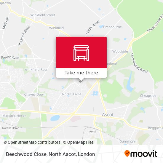 Beechwood Close, North Ascot map