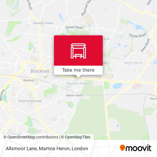 Allsmoor Lane, Martins Heron map