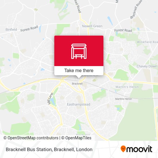 Bracknell Bus Station, Bracknell map