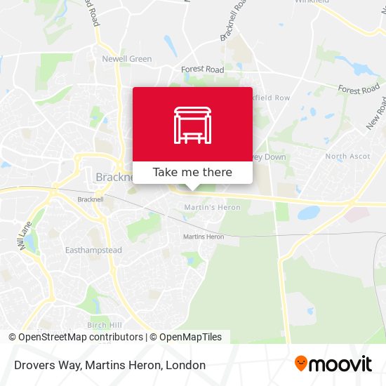 Drovers Way, Martins Heron map