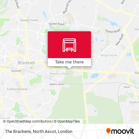 The Brackens, North Ascot map