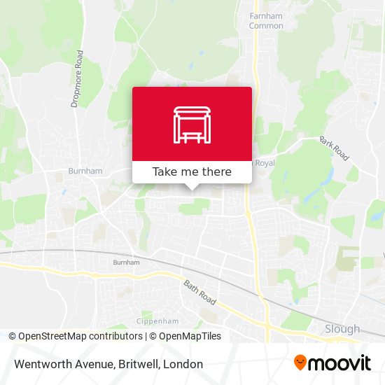 Wentworth Avenue, Britwell map