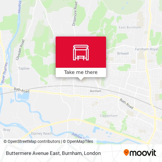 Buttermere Avenue East, Burnham map