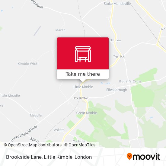 Brookside Lane, Little Kimble map