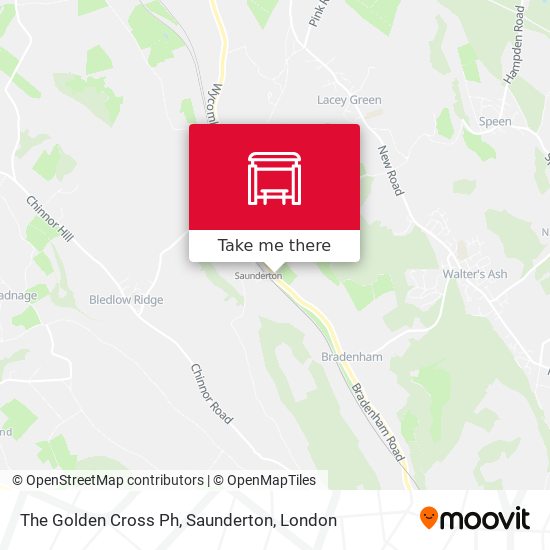 The Golden Cross Ph, Saunderton map