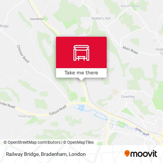 Railway Bridge, Bradenham map