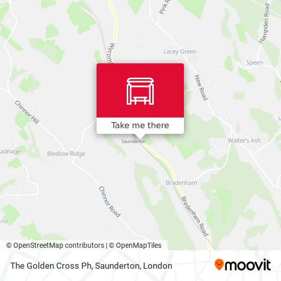 The Golden Cross Ph, Saunderton map