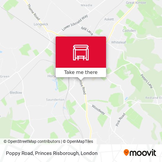 Poppy Road, Princes Risborough map