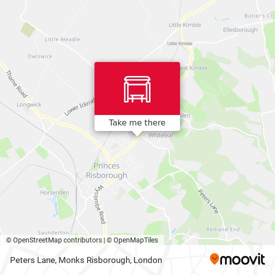 Peters Lane, Monks Risborough map