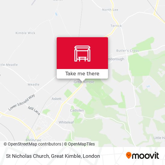 St Nicholas Church, Great Kimble map
