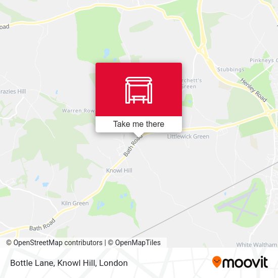 Bottle Lane, Knowl Hill map