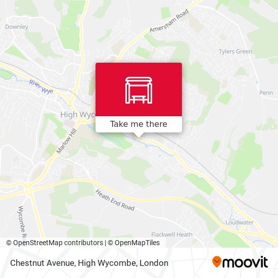 Chestnut Avenue, High Wycombe map