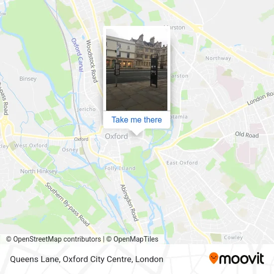 Queens Lane, Oxford City Centre map
