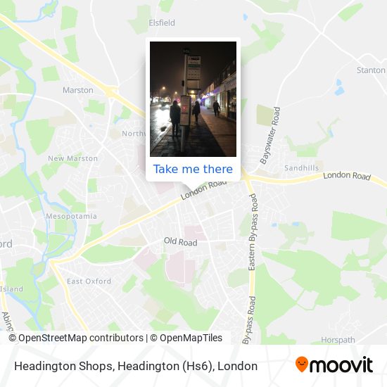 Headington Shops, Headington (Hs6) map