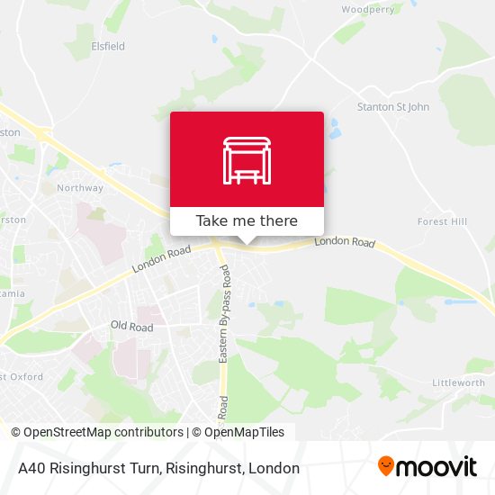 A40 Risinghurst Turn, Risinghurst map