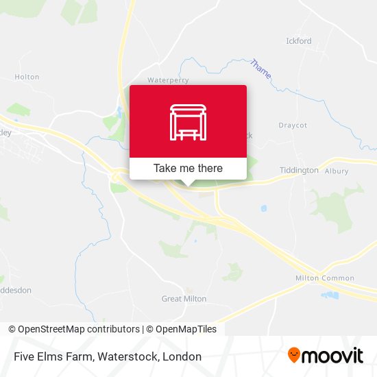 Five Elms Farm, Waterstock map