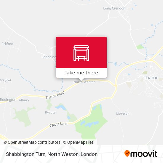 Shabbington Turn, North Weston map