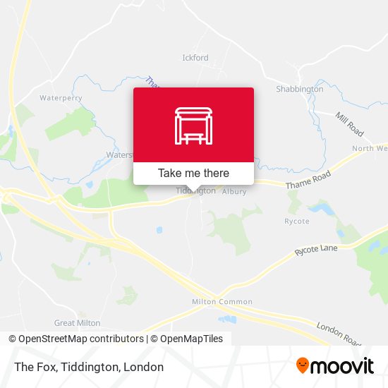 The Fox, Tiddington map