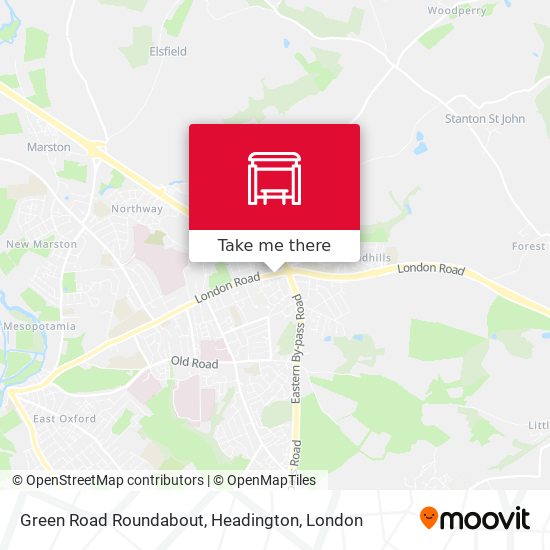 Green Road Roundabout, Headington map