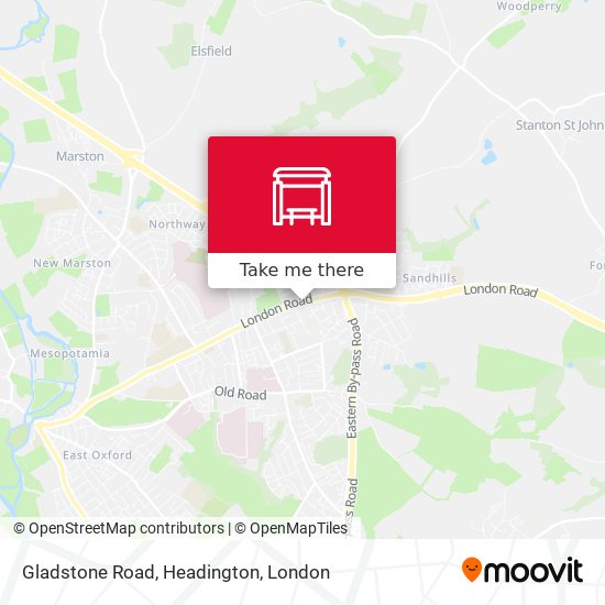 Gladstone Road, Headington map