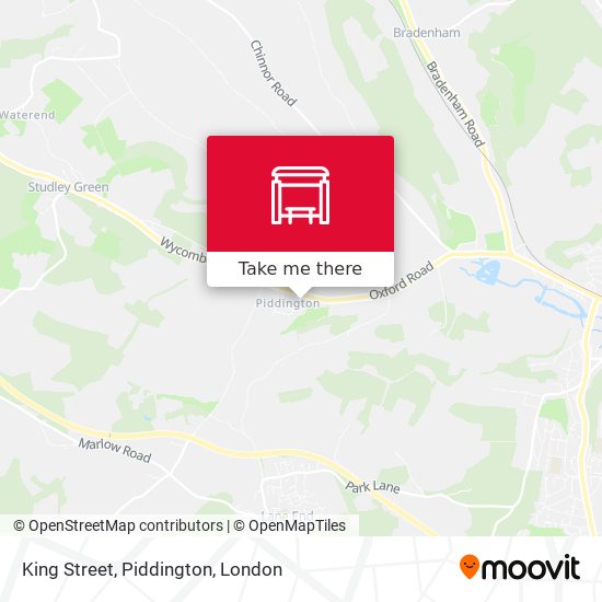 King Street, Piddington map