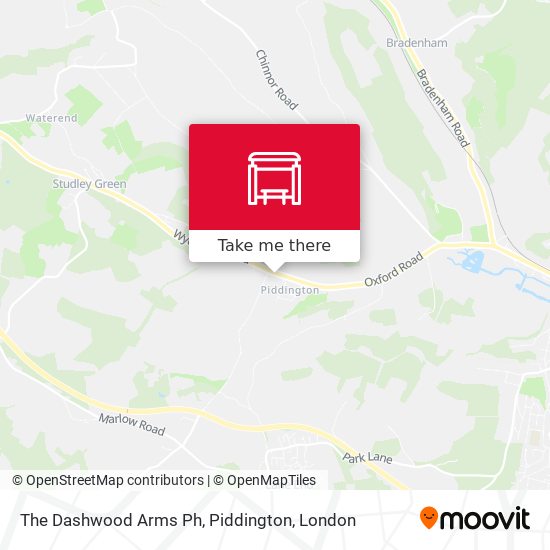 The Dashwood Arms Ph, Piddington map