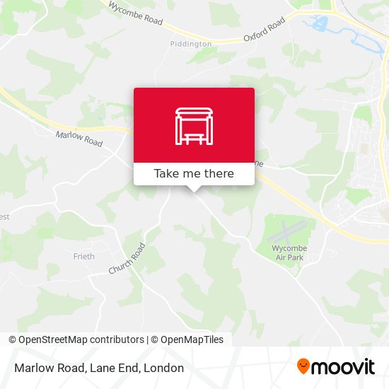 Marlow Road, Lane End map