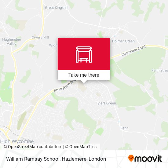 William Ramsay School, Hazlemere map
