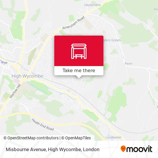Misbourne Avenue, High Wycombe map