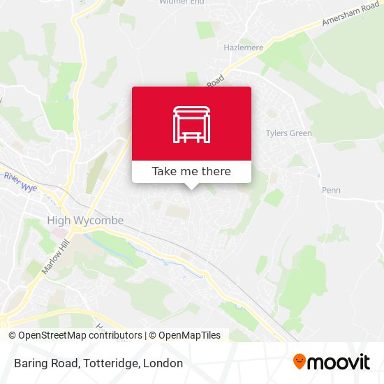 Baring Road, Totteridge map