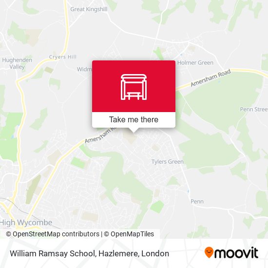 William Ramsay School, Hazlemere map