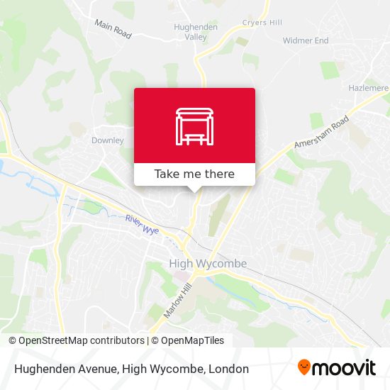 Hughenden Avenue, High Wycombe map